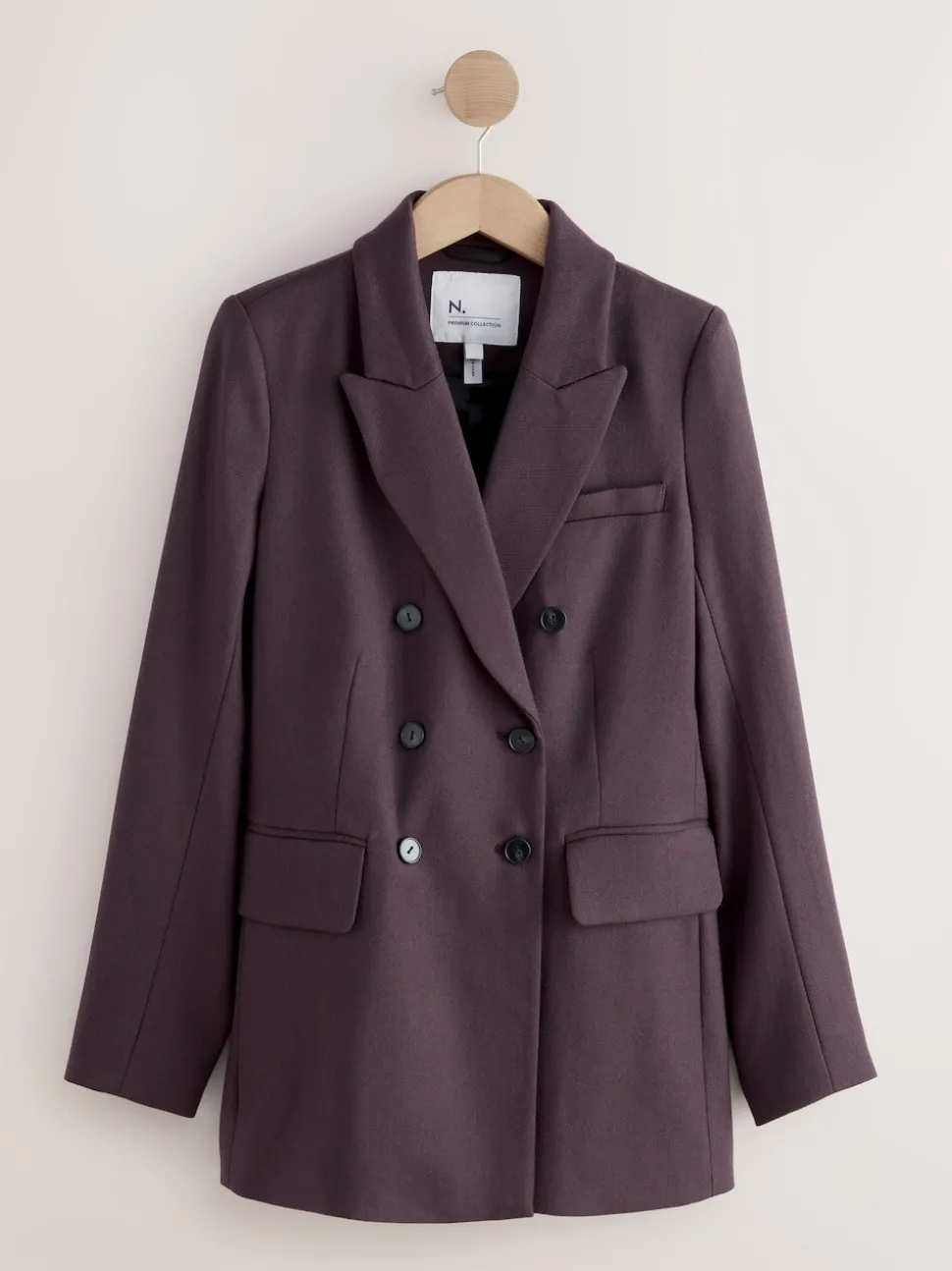 Violet - N.Premium Blazer en sergé de laine Mélange