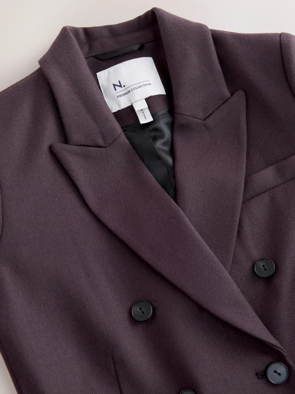 Violet - N.Premium Blazer en sergé de laine Mélange