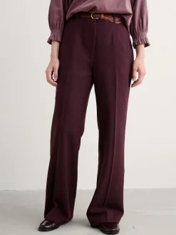 Violet - Pantalons de costume Seasalt Cornwall Lowena en laine, coupe droite