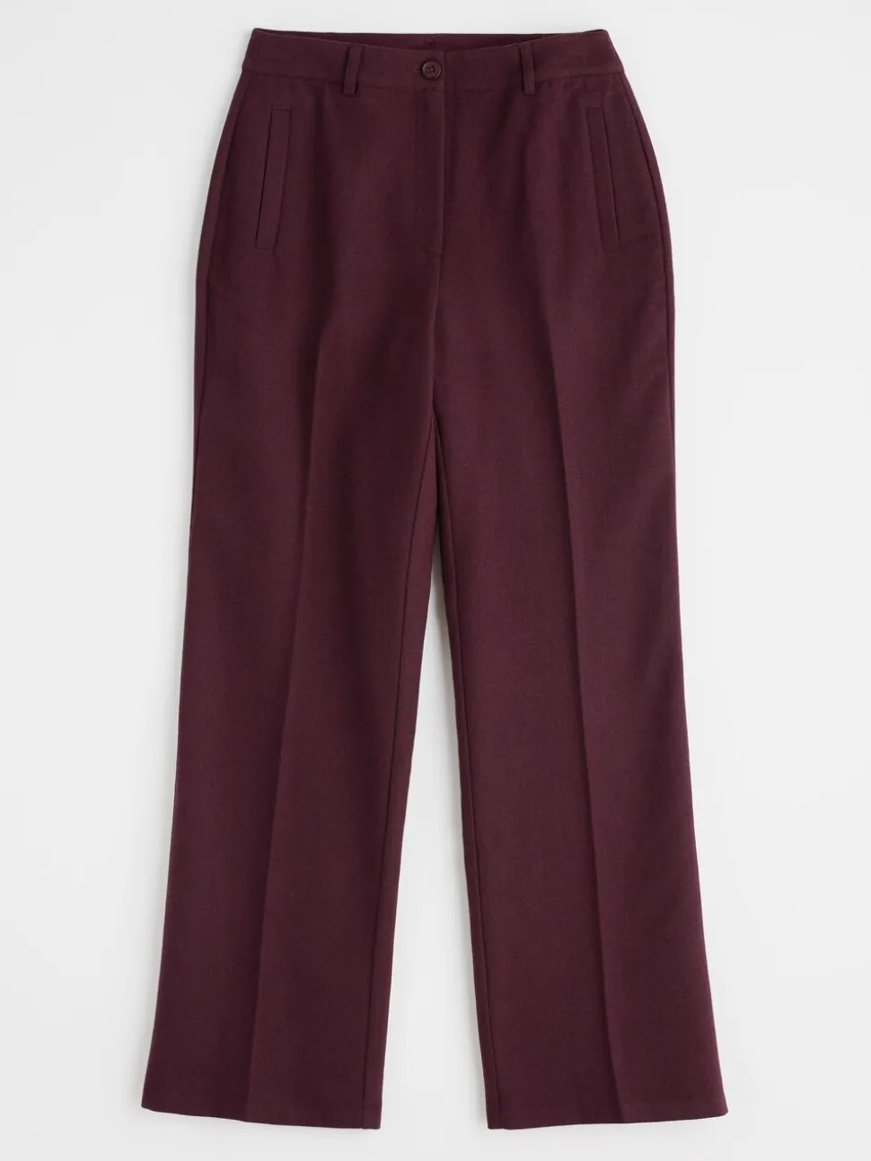 Violet - Pantalons de costume Seasalt Cornwall Lowena en laine, coupe droite