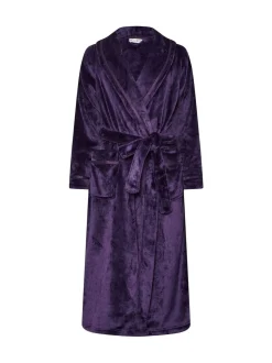 Violet - Peignoir M&Co à col châle à ruban