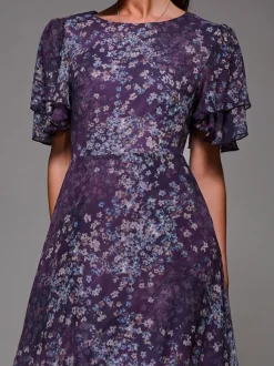Violet - Robe Jolie Moi Midaxi en mousseline à volants