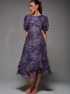 Violet - Robe Jolie Moi Midaxi en mousseline à volants