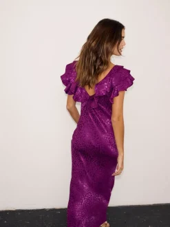 Violet - Robe Tilda en jacquard en viscose Never Fully Dressed