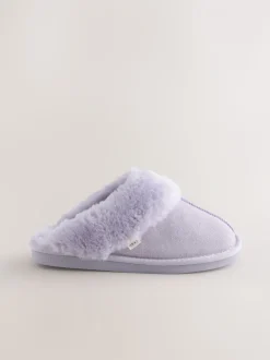 Violet lilas - Faux Fur Mule Slippers