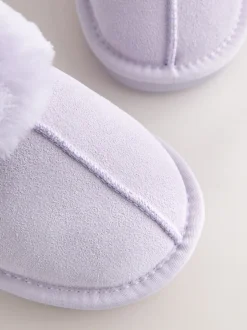 Violet lilas - Faux Fur Mule Slippers