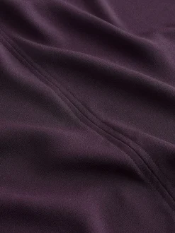 Violet prune - Chemisier manches longues à col V