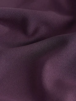 Violet prune - Haut à col en V à manches courtes ceinturé à la taille