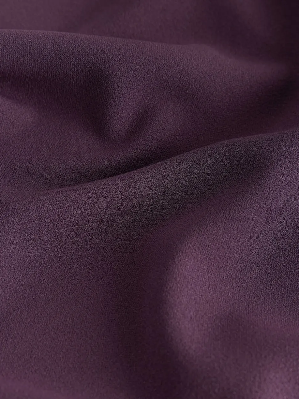 Violet prune - Haut à col en V à manches courtes ceinturé à la taille
