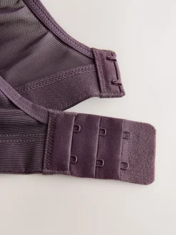 Violet prune - Soutien-gorge de sport DD+ sans rembourrage avec bonnet complet Dry Tech à impact élevé