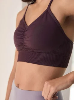 Violet prune - Soutiens-gorge de sport à bretelles sans coutures