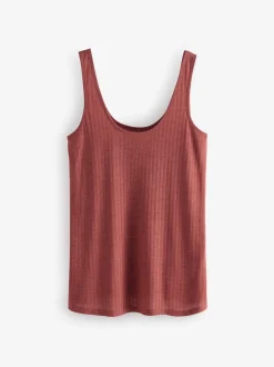 Violet rouille/Cream/mauve - Lot de 3 gilets côtelés à bretelles et col rond