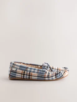 Vérification bleue - Chaussons brossés Mocassin