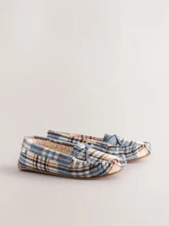 Vérification bleue - Chaussons brossés Mocassin