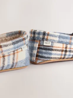 Vérification bleue - Chaussons brossés Mocassin