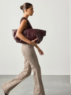 Vérification Brown - Pantalon évasé en maille point de Rome