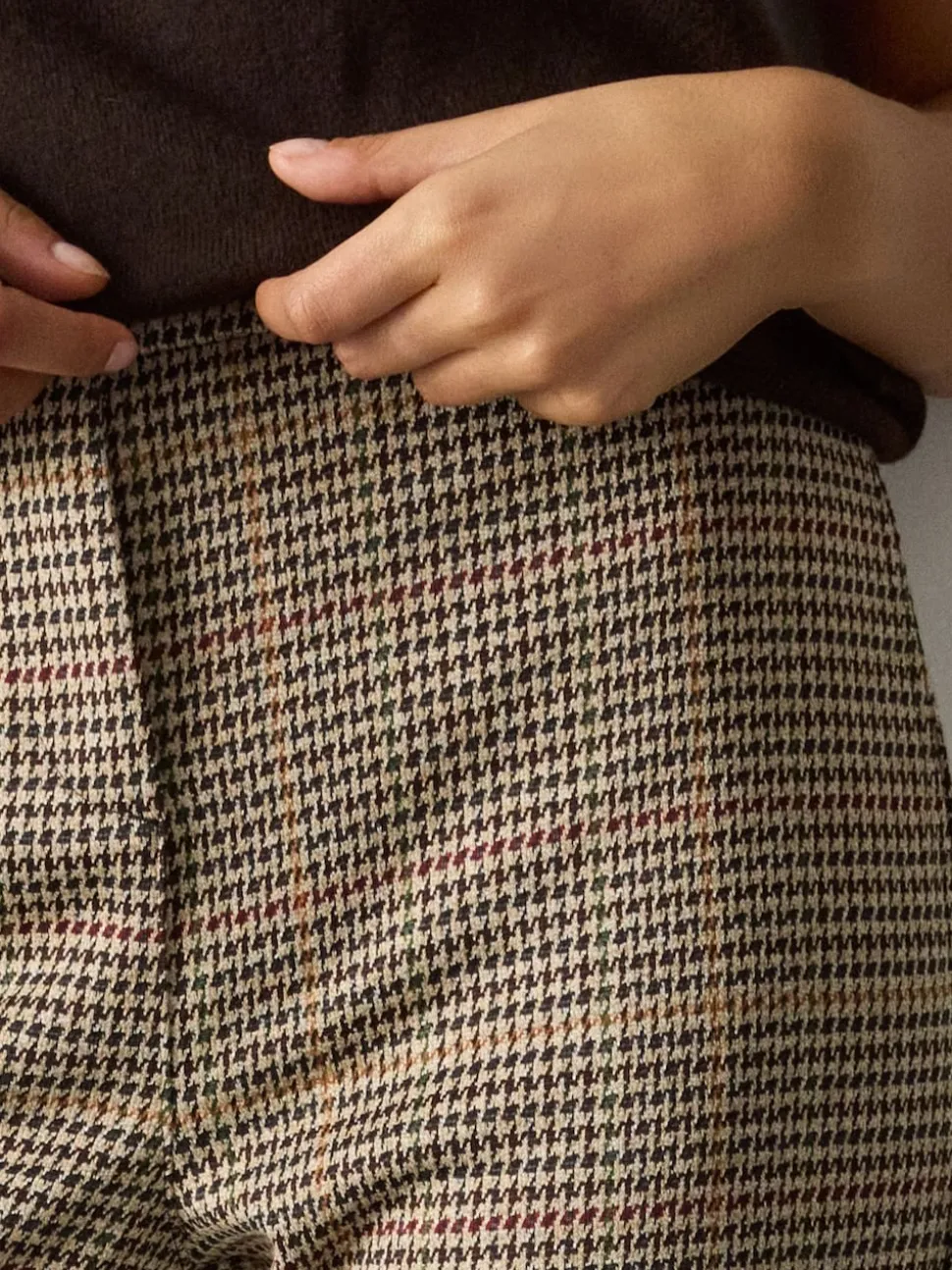 Vérification Brown - Pantalon évasé en maille point de Rome