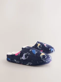 Whippet bleu marine - Chaussons Mule