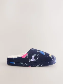 Whippet bleu marine - Chaussons Mule