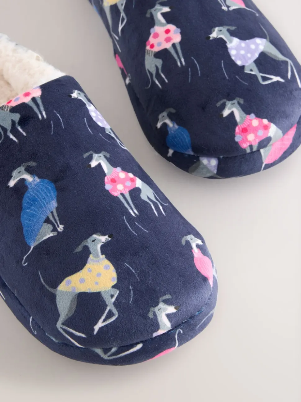 Whippet bleu marine - Chaussons Mule