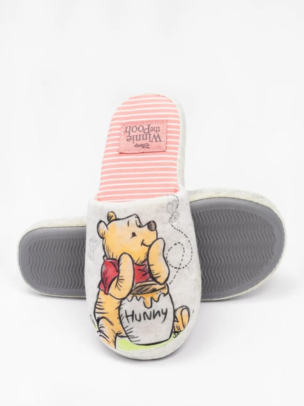 Winnie l’ourson écru - Chaussons mules d’hiver Vanilla Underground femme