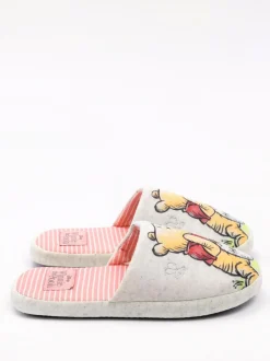 Winnie l’ourson écru - Chaussons mules d’hiver Vanilla Underground femme