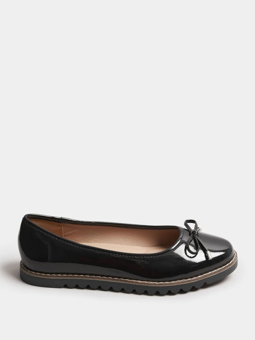 Yours Curve Ballerines vernies coupe large