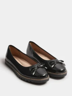 Yours Curve Ballerines vernies coupe large