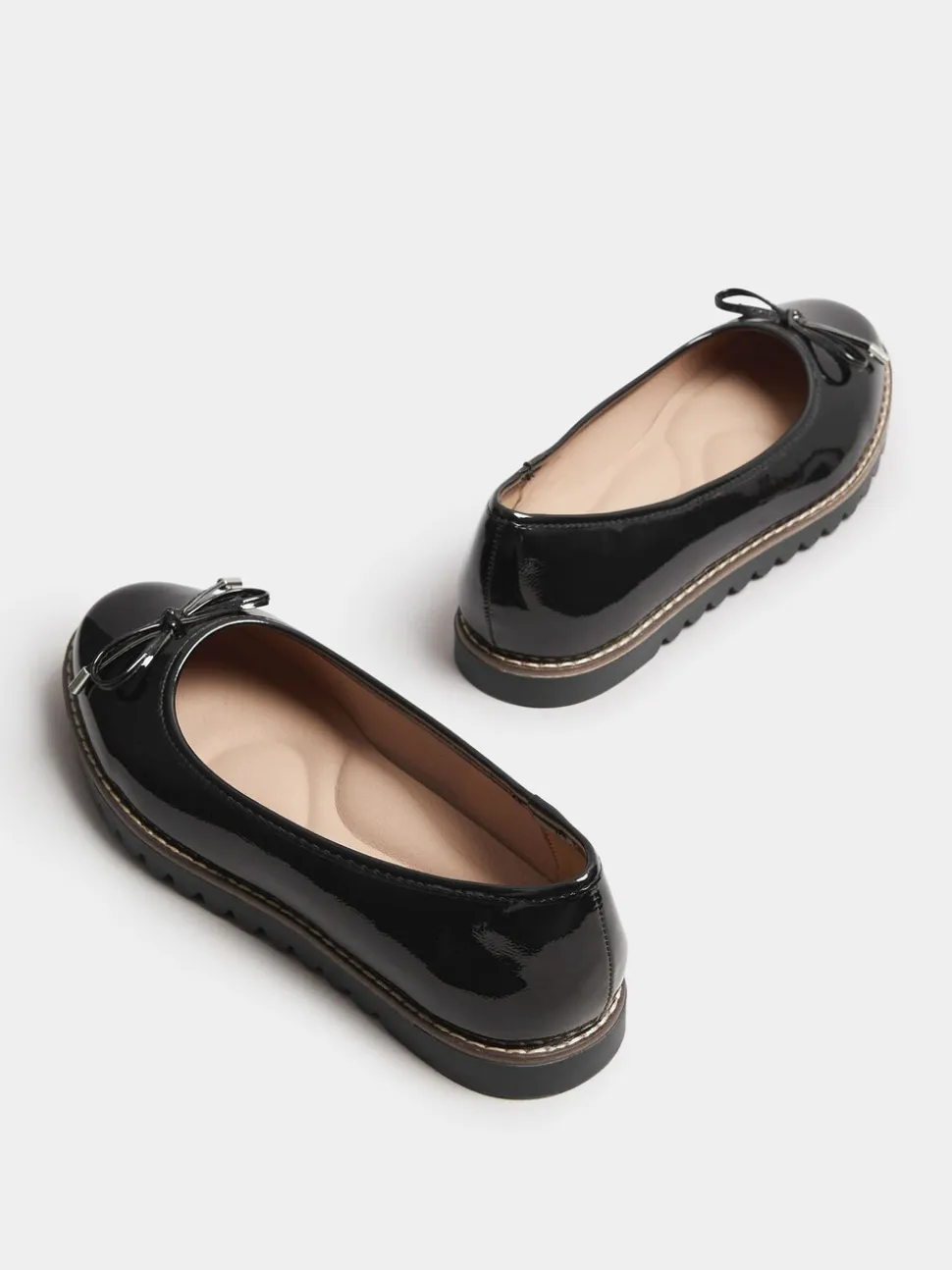 Yours Curve Ballerines vernies coupe large