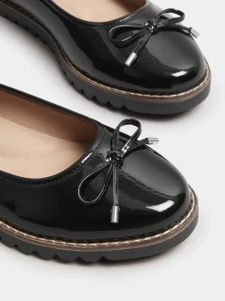 Yours Curve Ballerines vernies coupe large