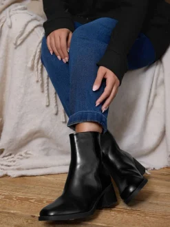 Yours Curve Bottes carrées Coupe large