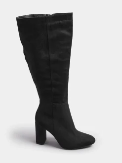 Yours Curve Bottes/Bottines montante au genou à talons Coupe ample