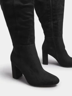 Yours Curve Bottes/Bottines montante au genou à talons Coupe ample