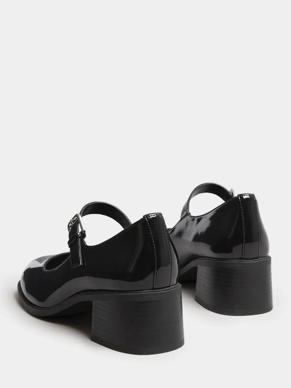 Yours Curve Chaussures Mary Jane vernies mi-hautes coupe extra large