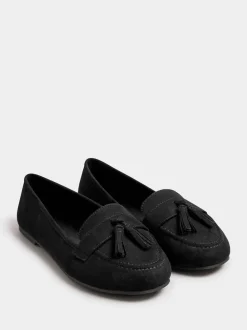Yours Curve Coupe large Micro Tassle Mocassins