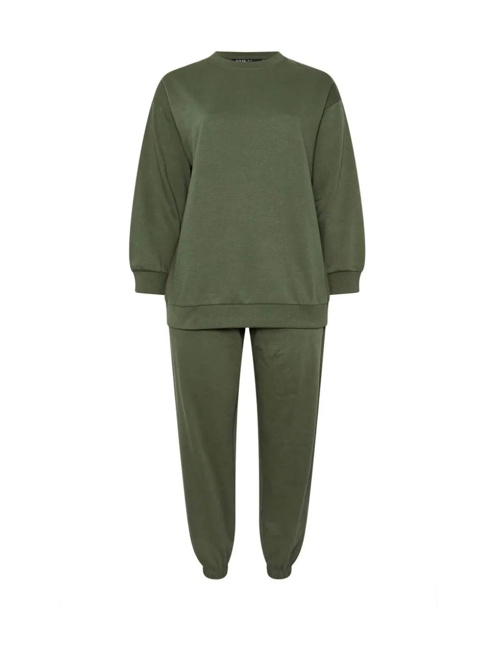Yours Curve Ensemble sweat-shirt à col ras du cou & joggings à poignets