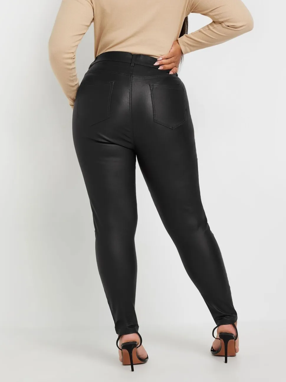 Yours Curve Jean Skinny Extensible enduit