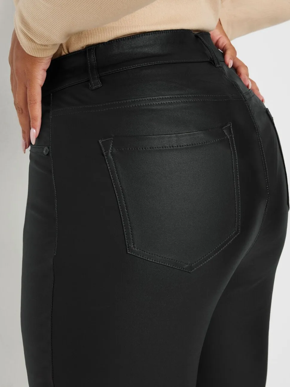 Yours Curve Jean Skinny Extensible enduit