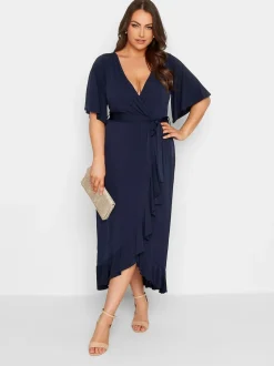 Yours Curve London Robe portefeuille Volant