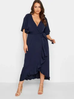 Yours Curve London Robe portefeuille Volant