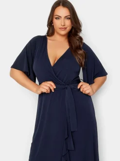 Yours Curve London Robe portefeuille Volant