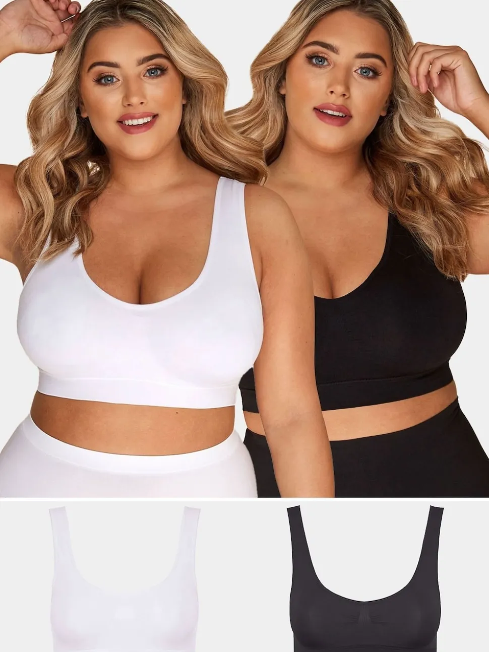 Yours Curve lot de 2 soutiens-gorge non rembourrés sans coutures