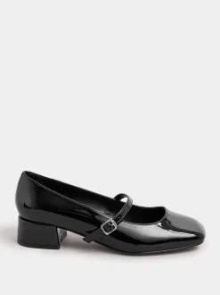 Yours Curve Mary Jane Extra Coupe large Patent Block talons