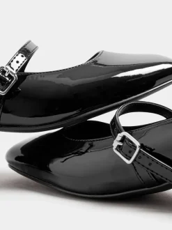 Yours Curve Mary Jane Extra Coupe large Patent Block talons