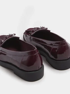 Yours Curve Mocassins vernis à glands coupe extra large
