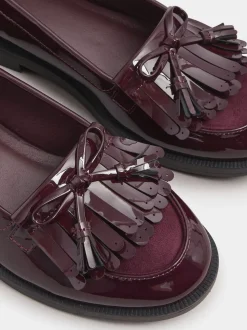 Yours Curve Mocassins vernis à glands coupe extra large