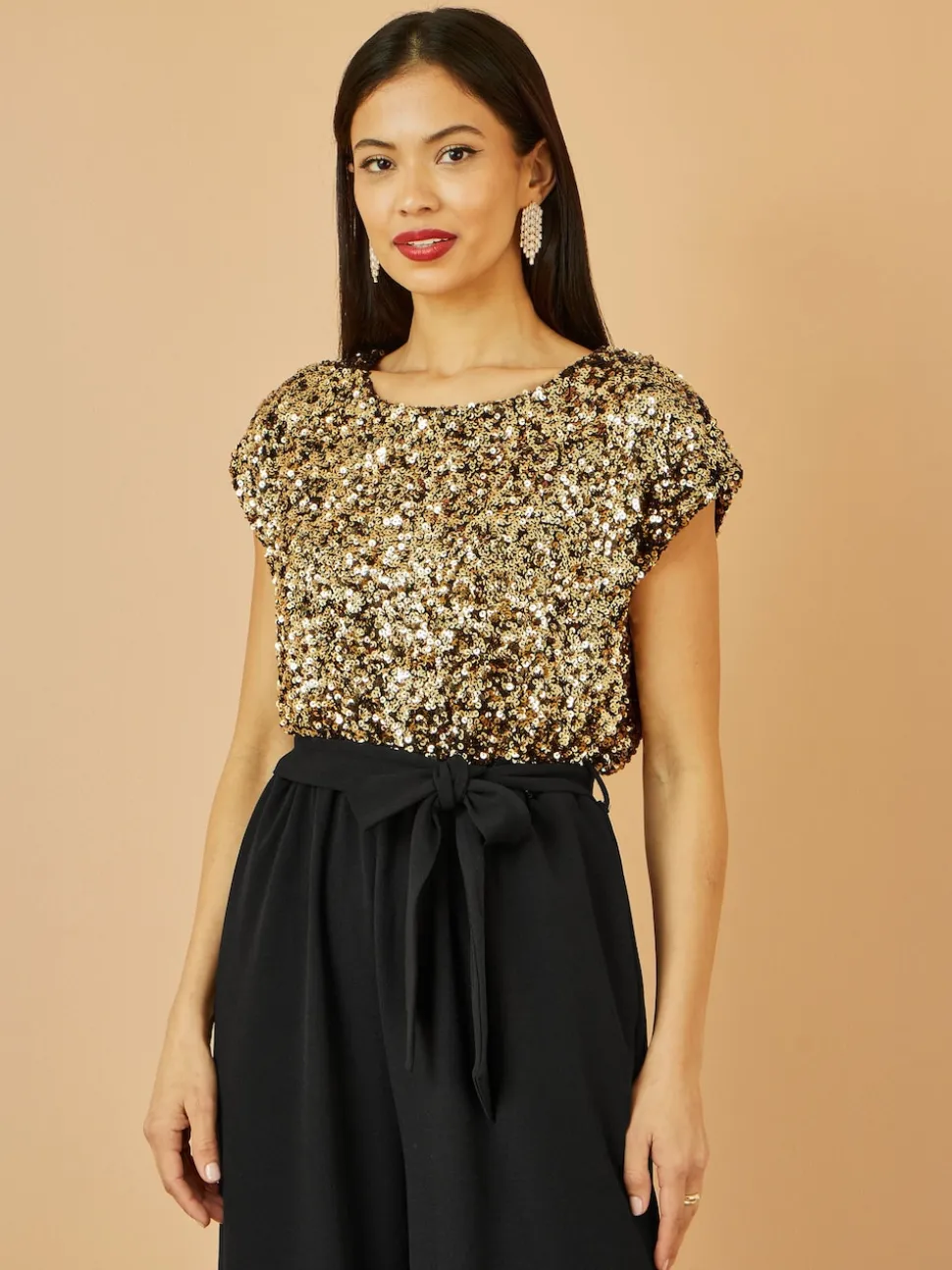 Yumi Combinaison extensible à sequins