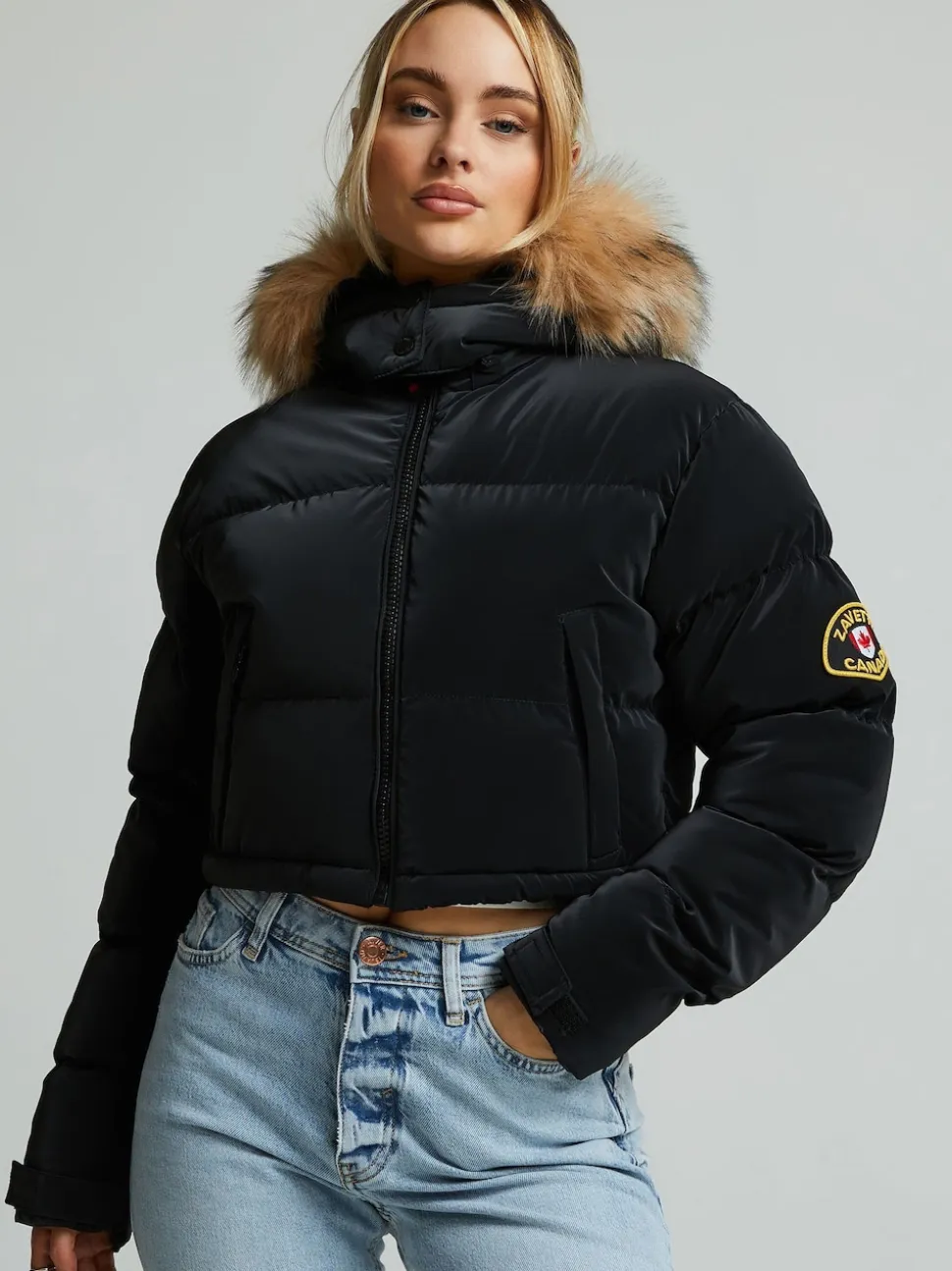 Zavetti Canada Bellucci 2 femme.0 Doudoune crop top noire