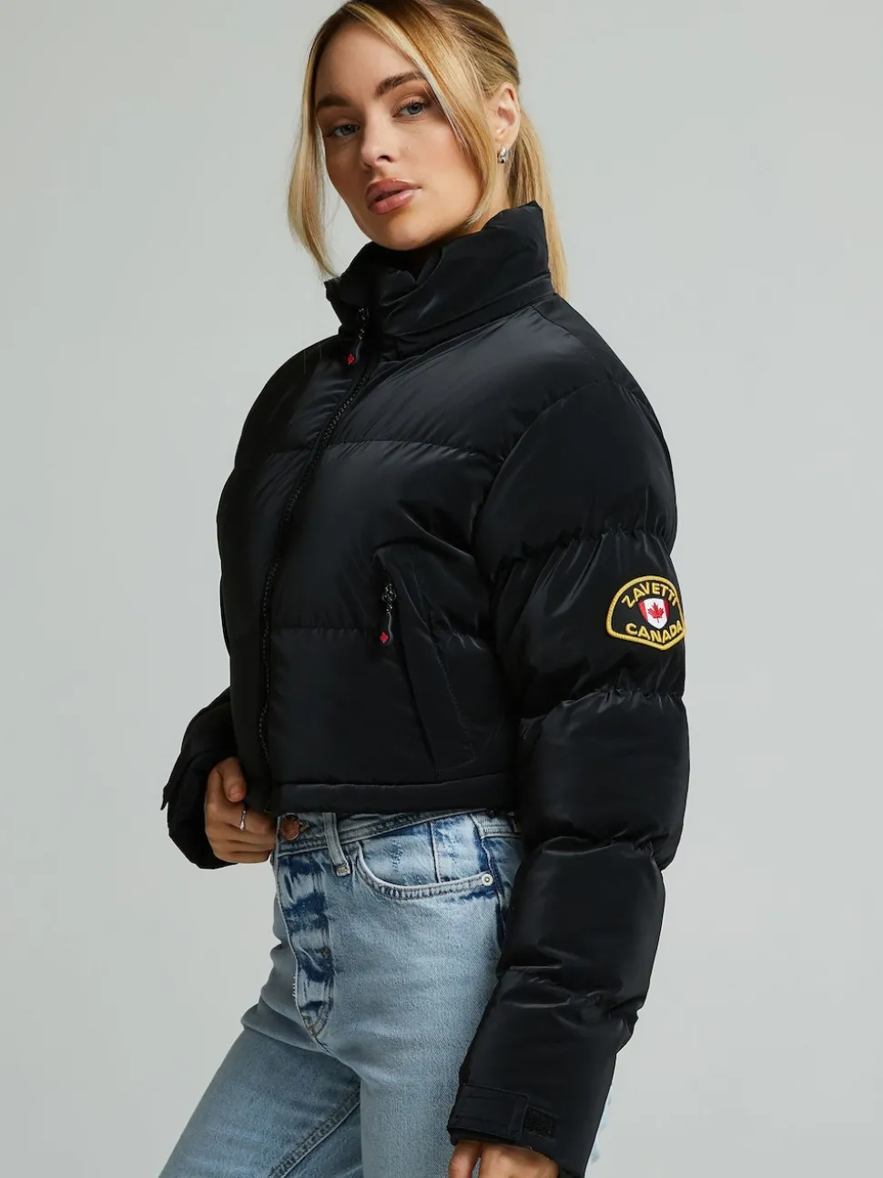 Zavetti Canada Bellucci 2 femme.0 Doudoune crop top noire