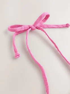 Zèbre rose texturé - Haut de bikini rembourré plongeant avec armatures rembourré
